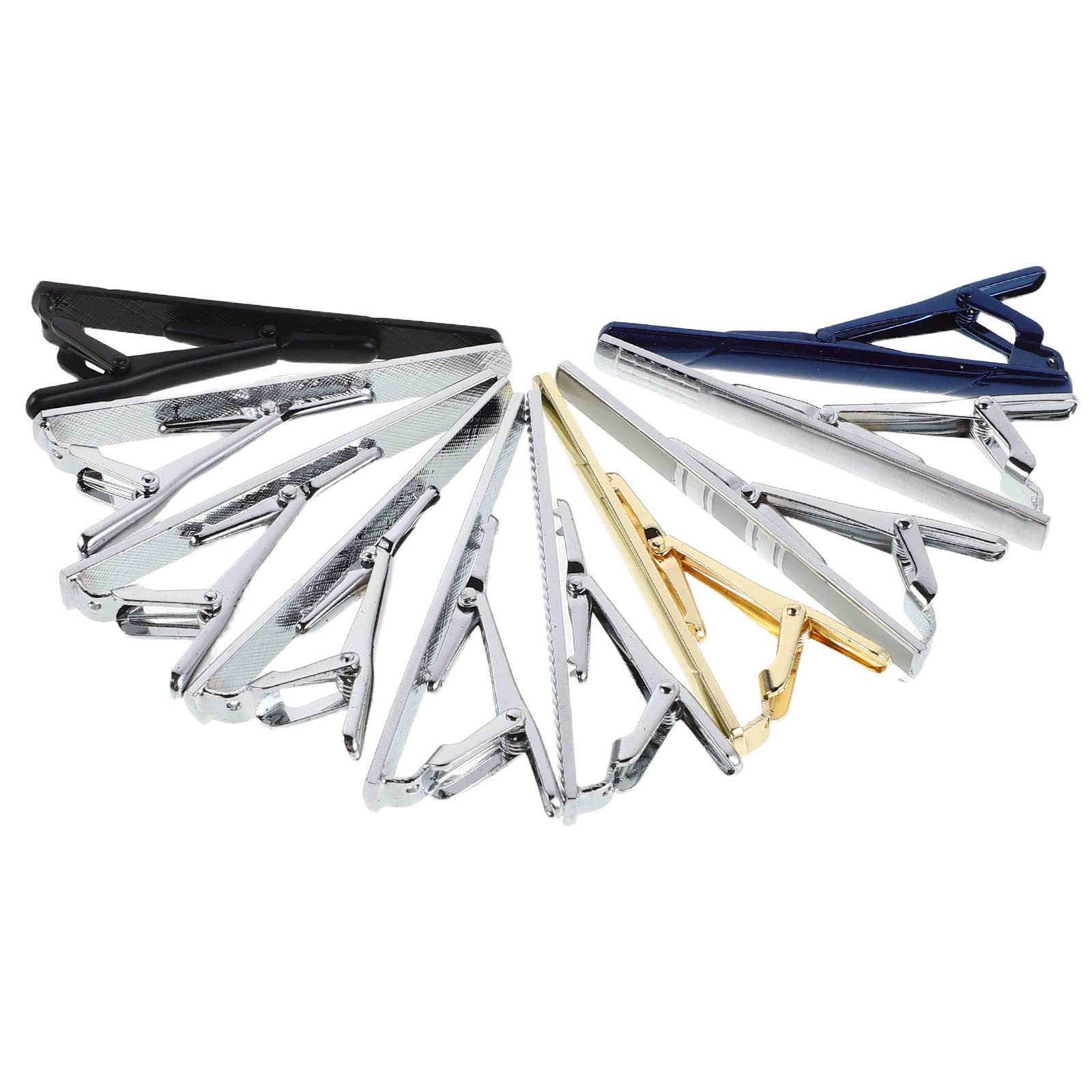 Tie Bar Set Gift - 10Pcs Business Tie Clips for Men