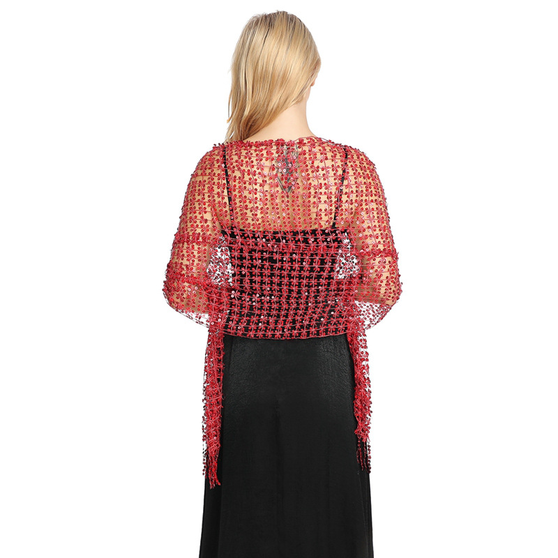 Stole Wedding Shawl - European and American Sequins Fringe Shawl,