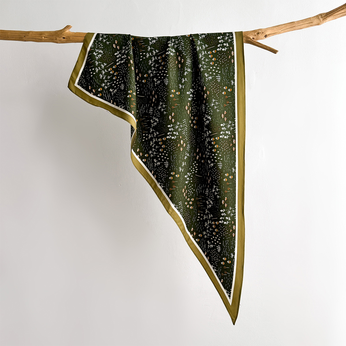 Scarf Silk Square - Floral Printed Square Scarf For Women
