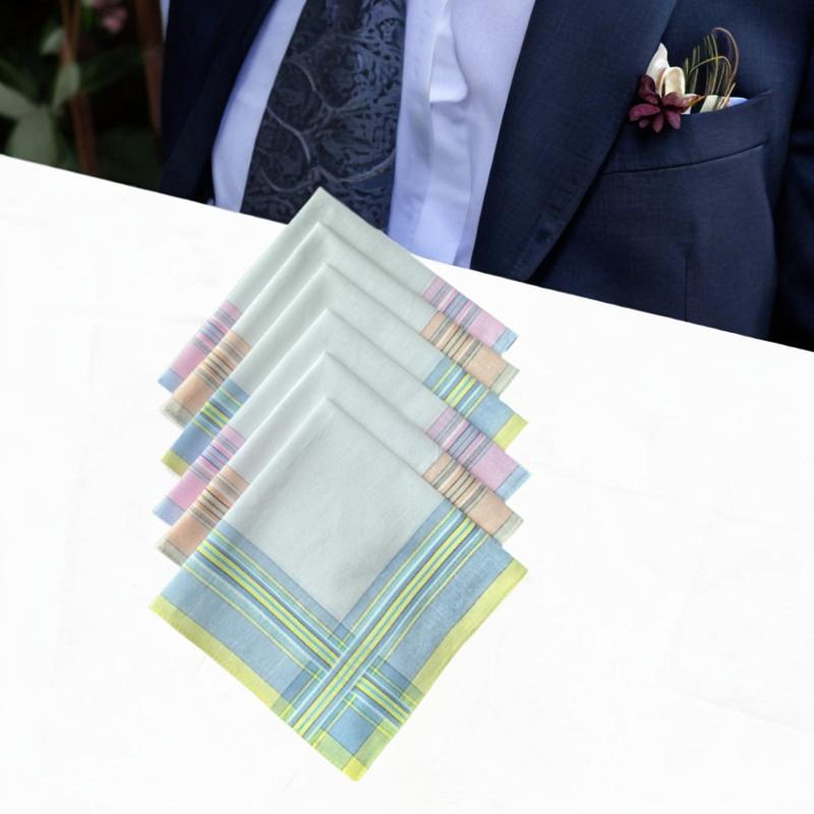 6Pcs Cotton Men's Handkerchief - Handkerchief Cotton Men 评论和价格