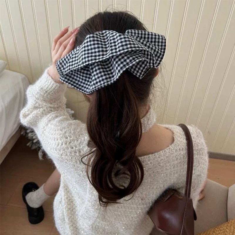 Extra Large Plaid Hair Ties El - Silk Tie Striped 评论和价格