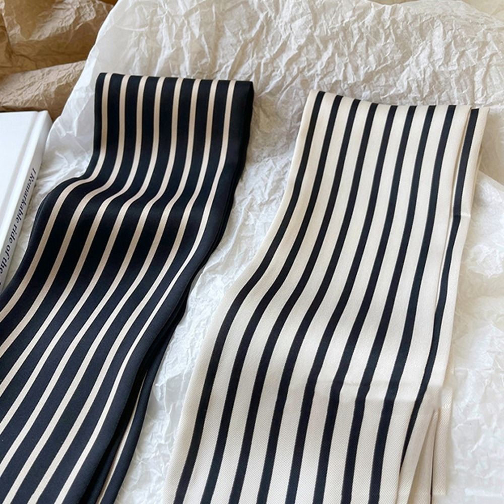Tie Ribbon Headband Neckerchie - Silk Tie Striped 评论和价格