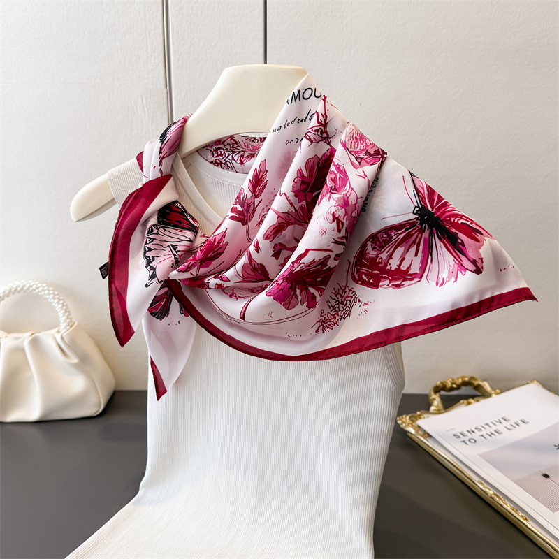Vintage Butterfly Sketch Squar - Silk Neck Scarf 评论和价格
