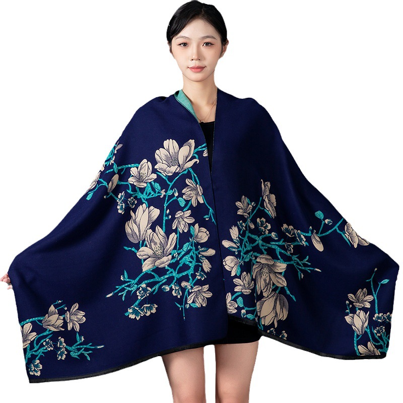 Women Winter Shawl Cashmere Sc - Woven Scarf Blanket 评论和价格
