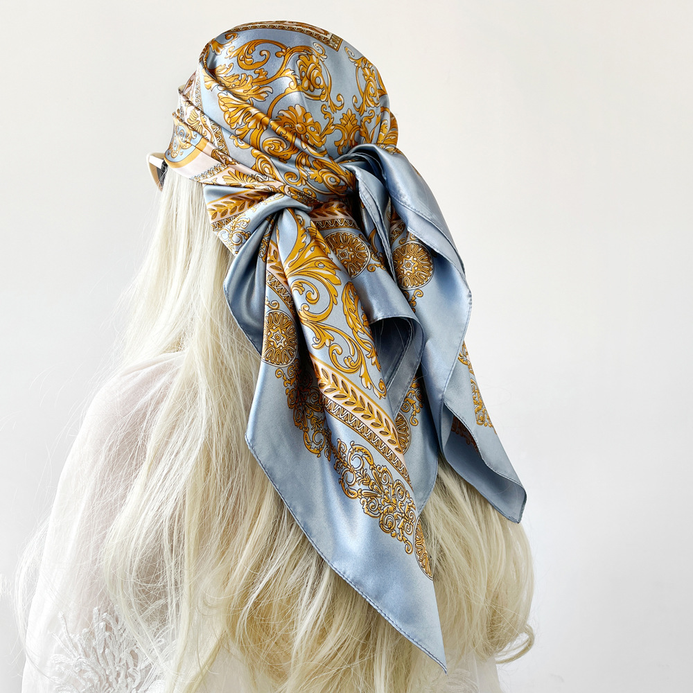 Silk Shawl Satin Square Scarf  - Head Wrap Turban 评论和价格