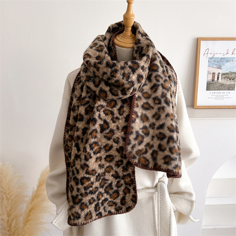 Autumn Winter Leopard Scarf Wo - Pashmina Wrap Large 评论和价格