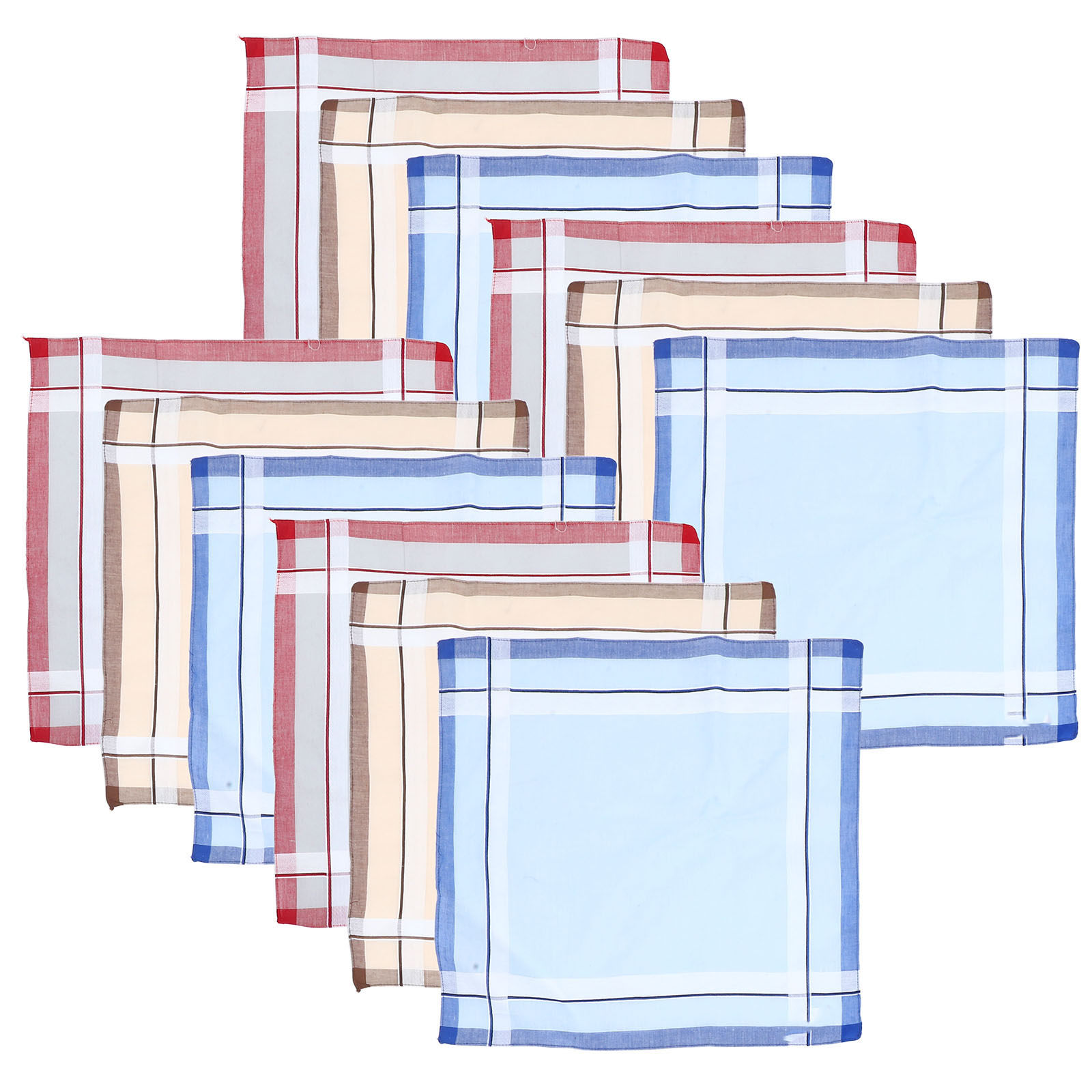 12Pcs Men Handkerchief Cotton  - Handkerchief Cotton Men 评论和价格