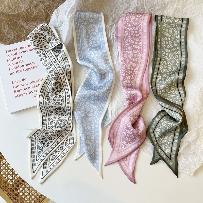 Set Series Silk Satin Scarf Wo - Silk Neck Scarf 评论和价格