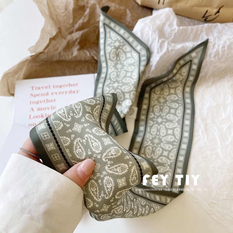 Set Series Silk Satin Scarf Wo - Silk Neck Scarf 评论和价格