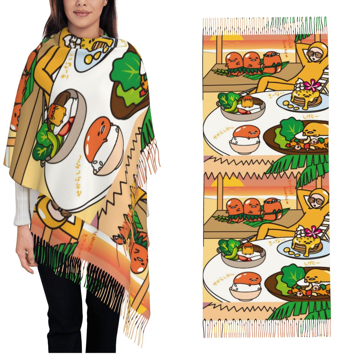 Women's Scarf with Tassel Gude - Pashmina Wrap Large 评论和价格