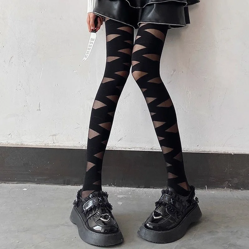 1/2pairs Lolita Cross Tie Tigh - Silk Tie Striped 评论和价格