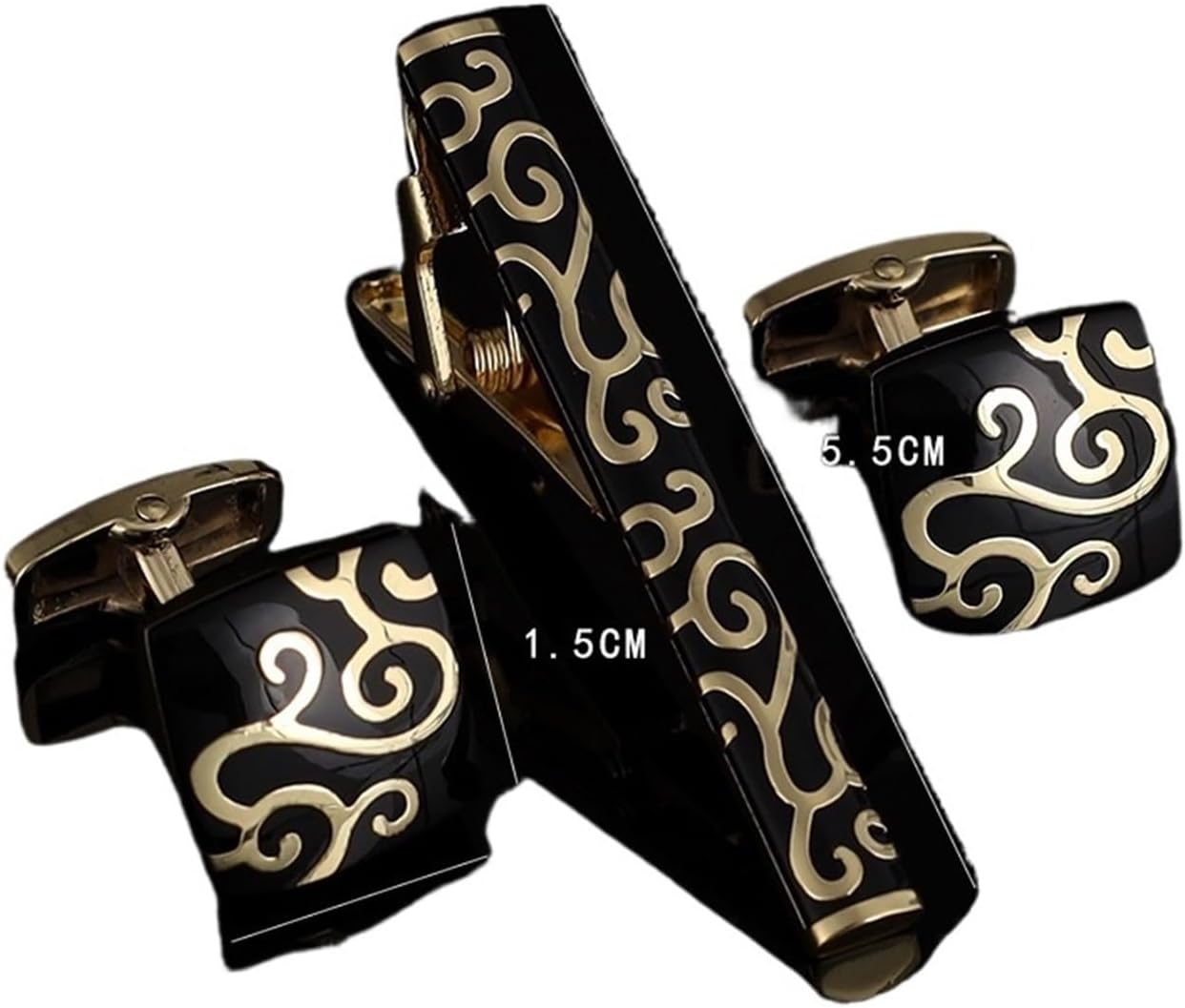 2 Sets,Mens Ties Clip Cufflink - Tie Bar Set Gift 评论和价格
