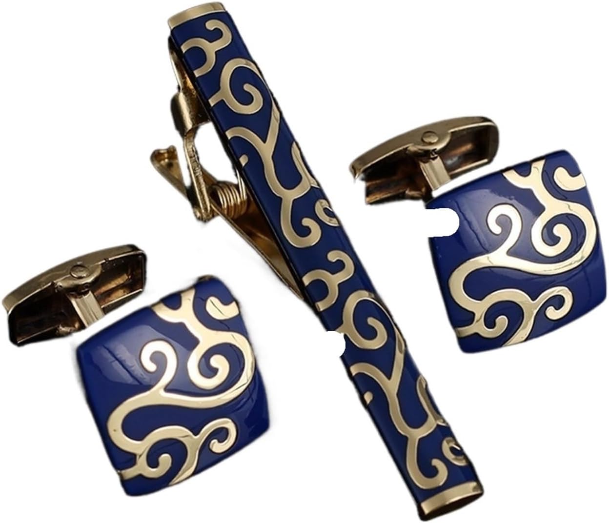 2 Sets,Mens Ties Clip Cufflink - Tie Bar Set Gift 评论和价格
