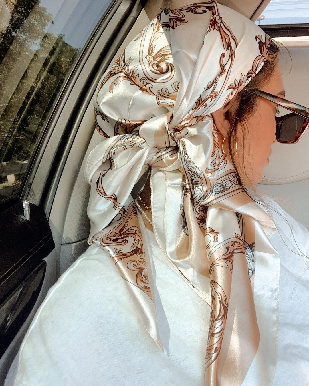 Satin Square Scarf Women Musli - Head Wrap Turban 评论和价格