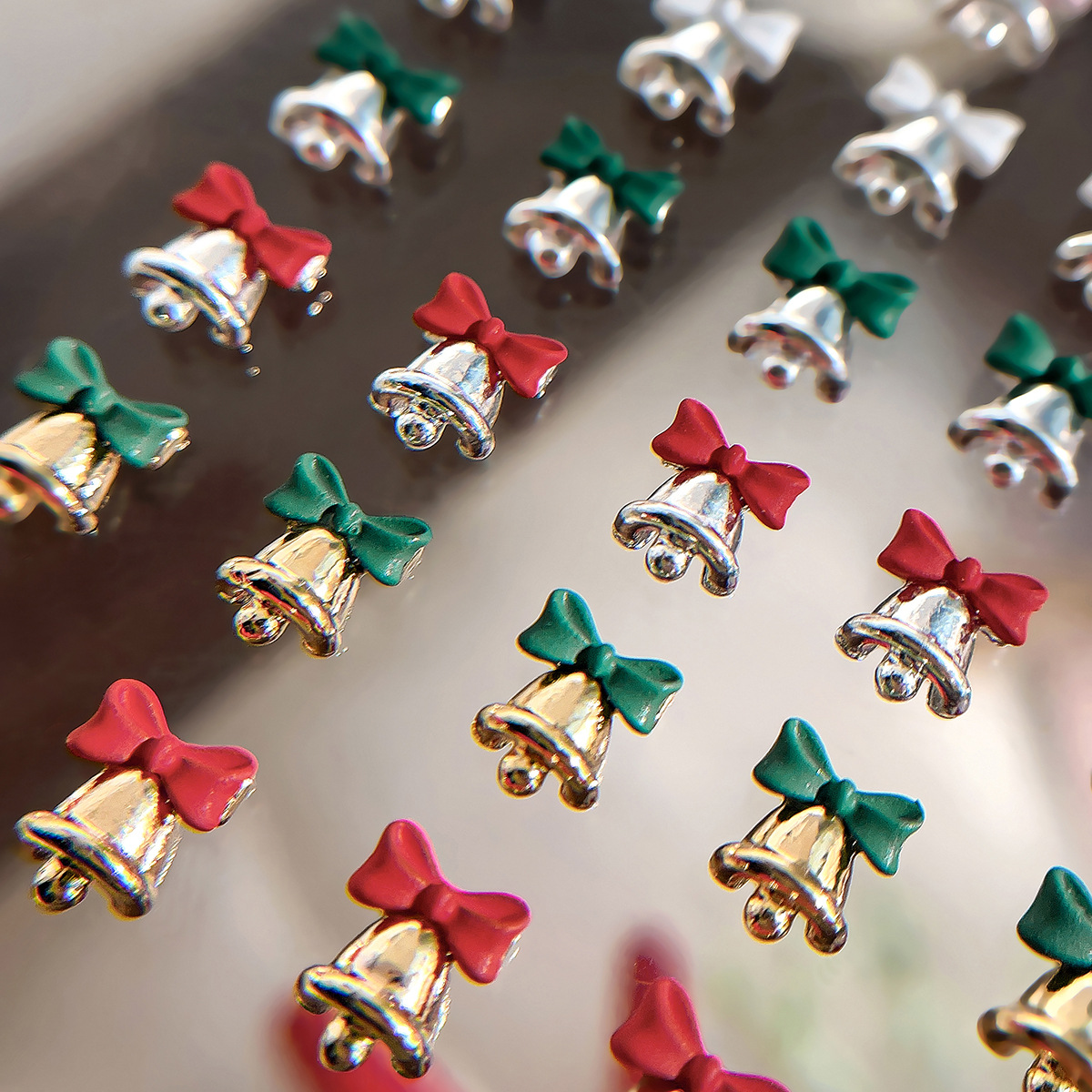 Gold Silver Christmas Bell Nai - Tie Clip Silver 评论和价格