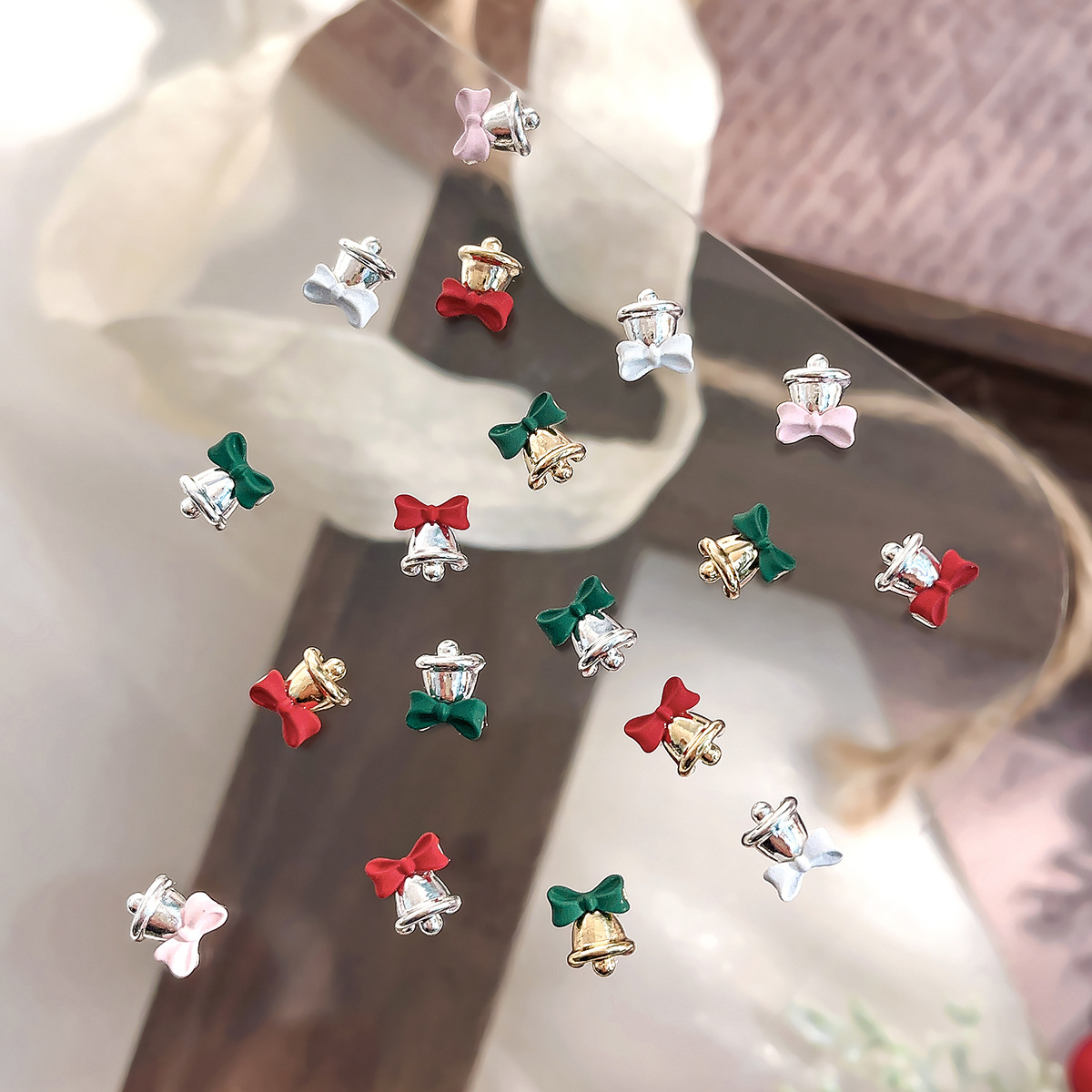 Gold Silver Christmas Bell Nai - Tie Clip Silver 评论和价格