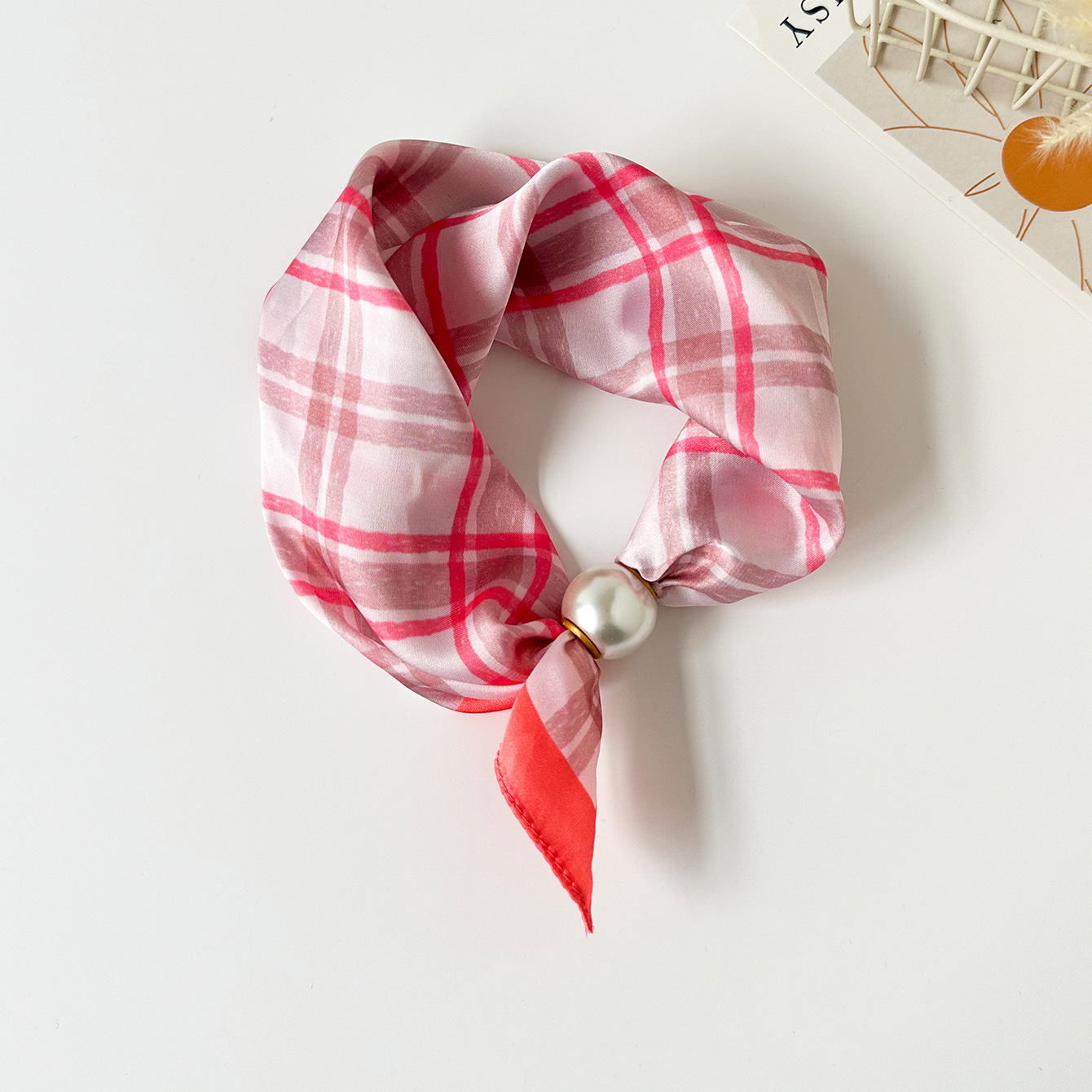 Luxury Magnetic Buckle Silk Sc - Scarf Silk Square 评论和价格