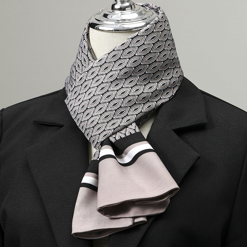 Men's Scarf Imitation Silk Nec - Silk Neck Scarf 评论和价格