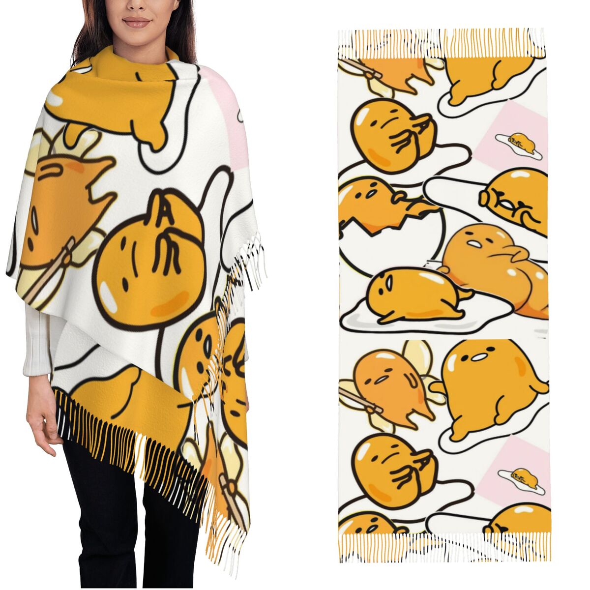 Gudetama Cute Egg Cartoon Scar - Pashmina Wrap Large 评论和价格