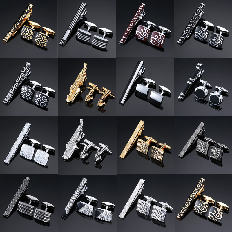 High Quality Cuff links neckti - Tie Bar Set Gift 评论和价格