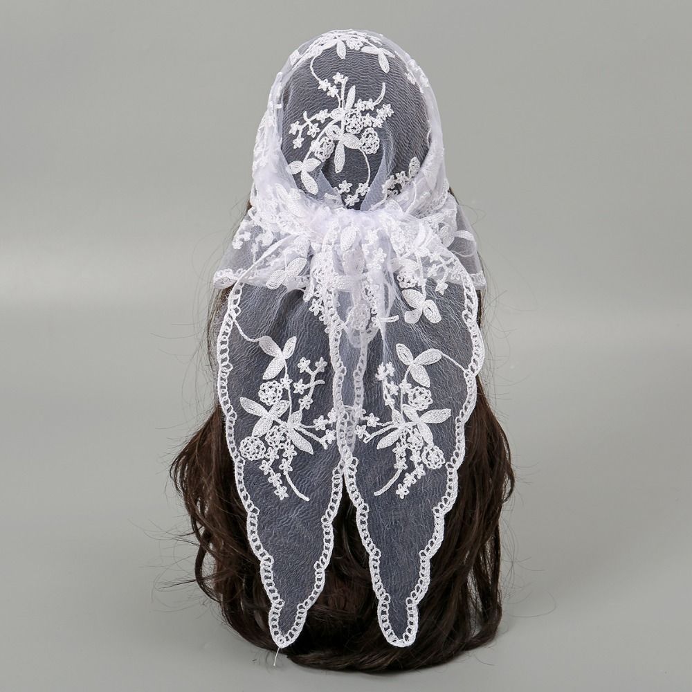 New Hollow Out Lace Scarf Embr - Bandana Cotton 评论和价格